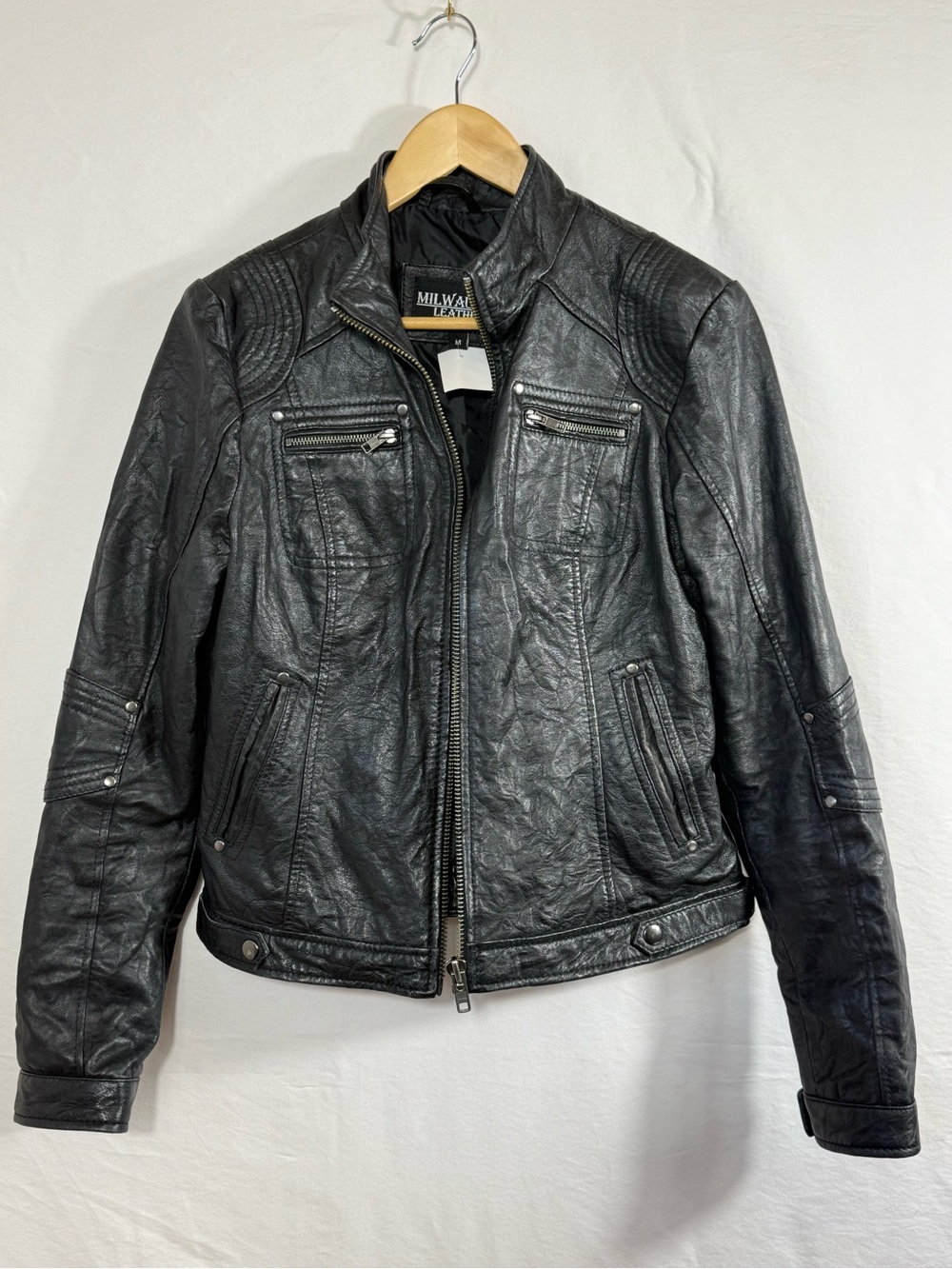 Milwaukee Leather Women's Black Leather Motorcycle Jacket